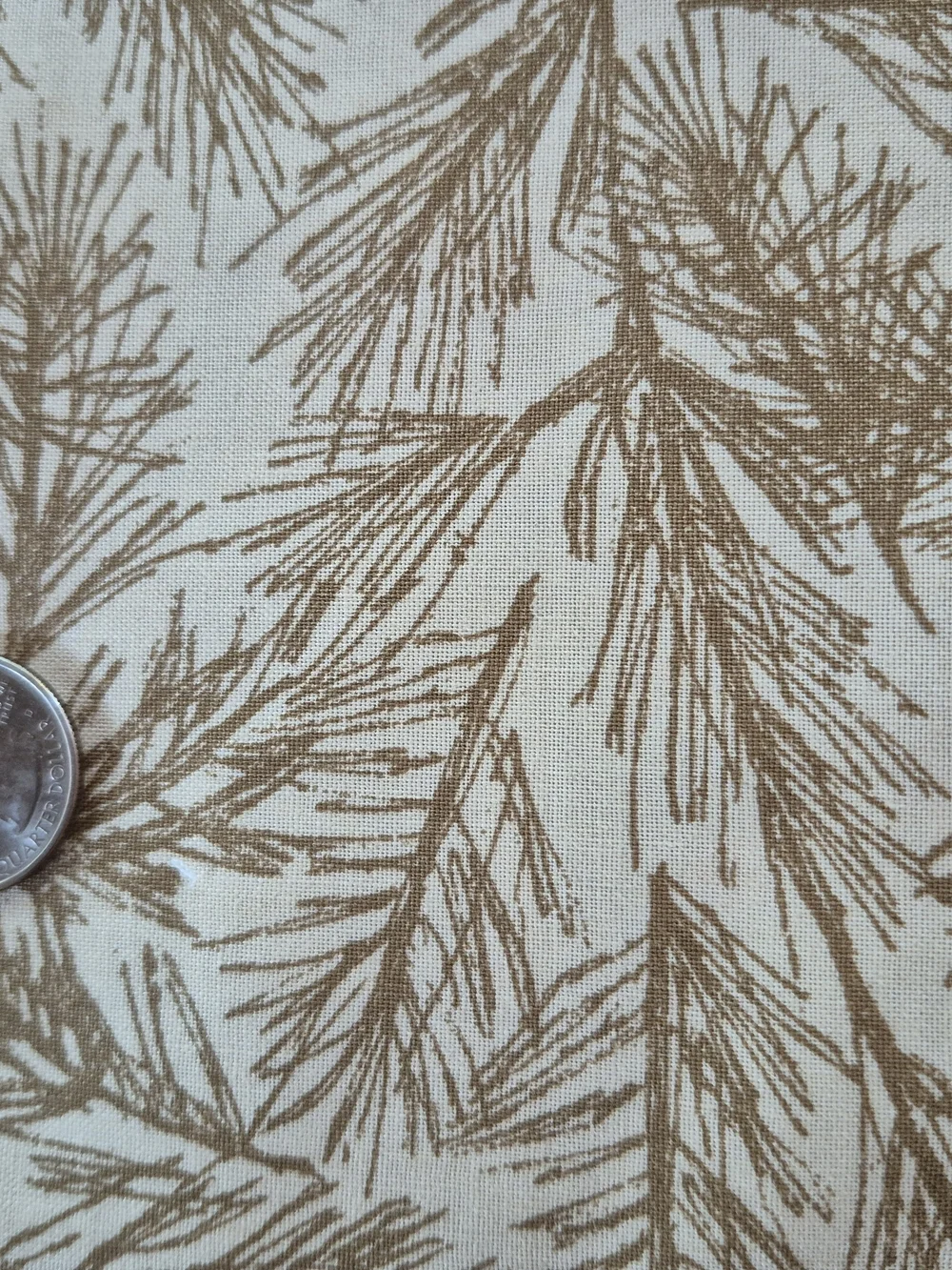Brown Pine Needles Cotton Fabric 1 Yard Muslin Mates by Moda Quilting Sewing